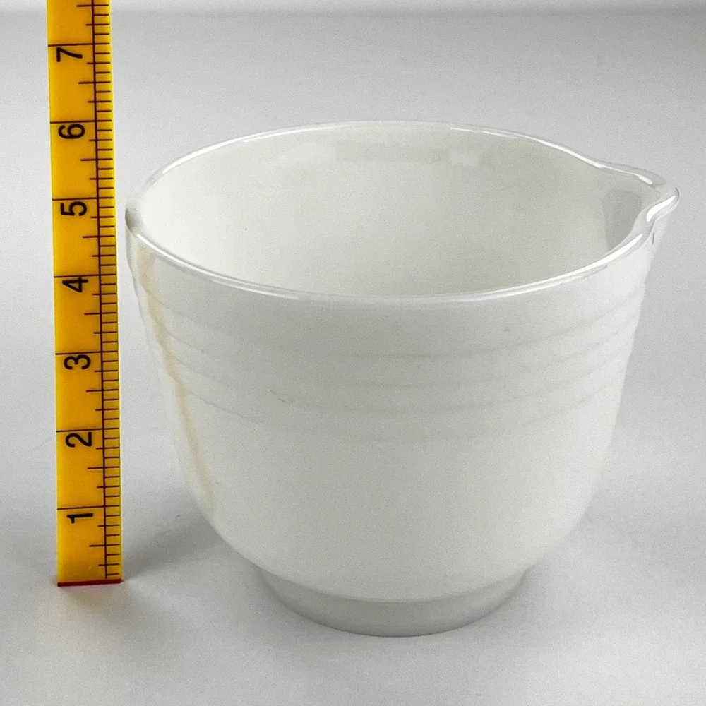 Vintage White‎ Milk Glass Mixing Bowl 6